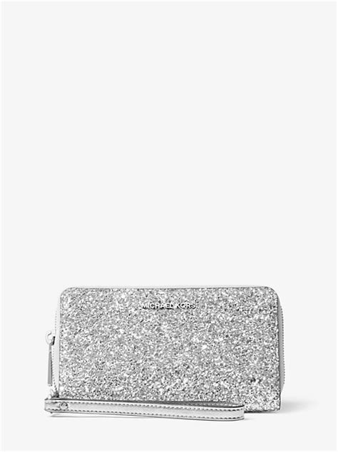 michael kors large glitter smartphone wristlet|Large Glitter Smartphone Wristlet .